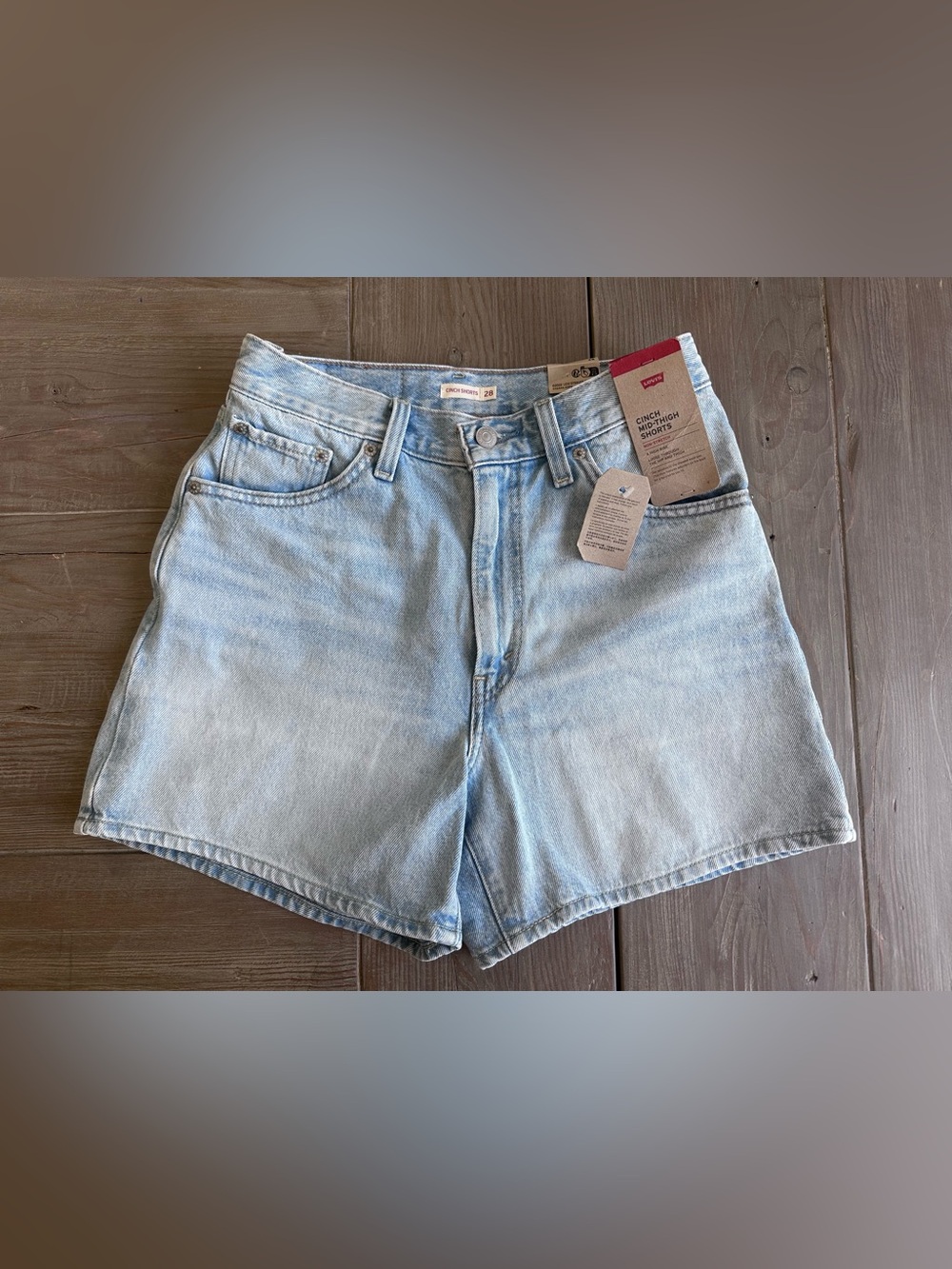 Levi's Cinch Waist High-Rise Denim Shorts